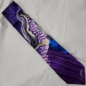 J. Garcia Artistic Purple and Blue Tie